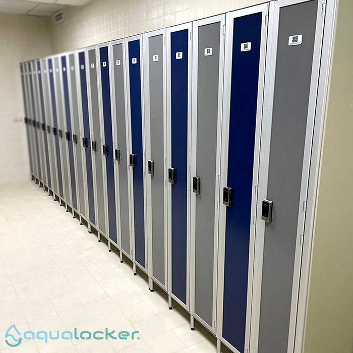 Влагостойкие шкафы для раздевалок «AquaLocker-5H Slim» 