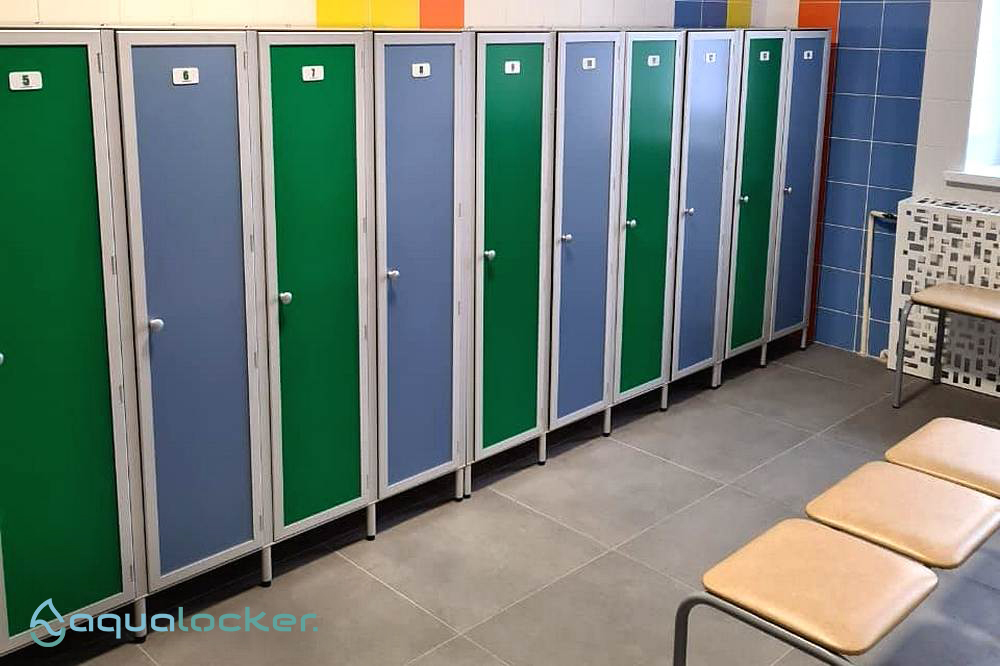 Шкафы для детских учреждений «AquaLocker-HC» в раздевалках  ДЮСШ-2 (г. Троицк, Москва)